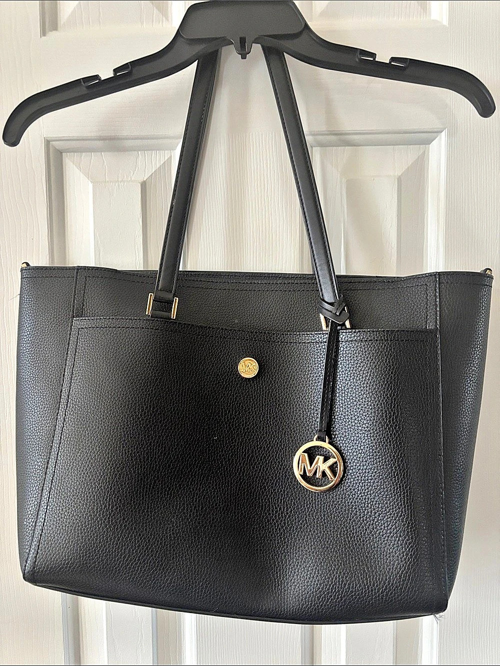 Michael Kors Black Pebbled Tote Bag